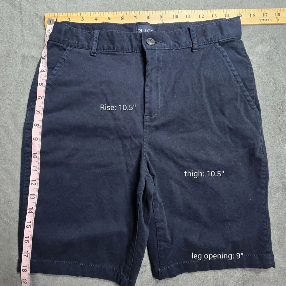 Gap & Children's Place Boys Sz 12 Husky Pants Shorts Bundle  Navy Blue Black